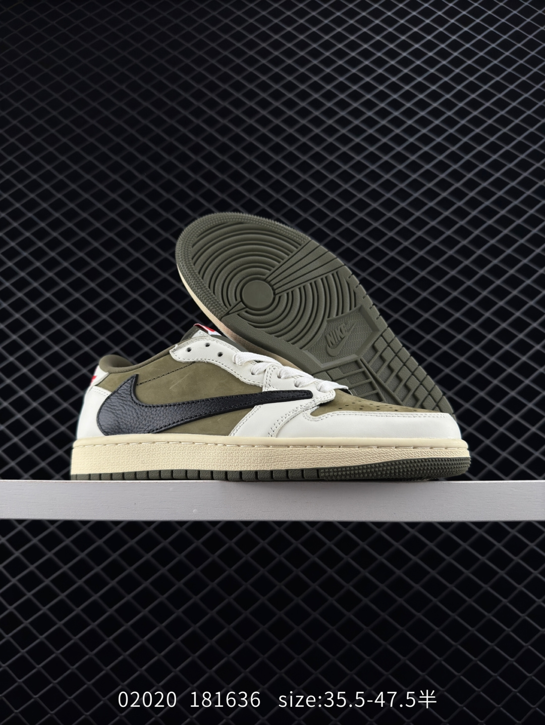 fragment design x Travis Scott x Nike Air Jordan 1 Low OG SP”Black/Green Toe“
